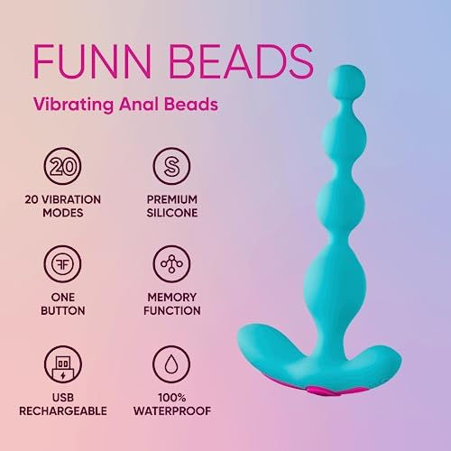 Fun Vibrating Anal Beads - Flexible Premium Silicone Adult Toys