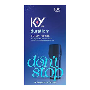 K-Y Duration Spray, Personal Male Genital Desensitizer Numbing Spray