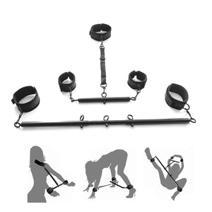 Spreader Bar Sex Toys with Wrist Ankle Neck Collar