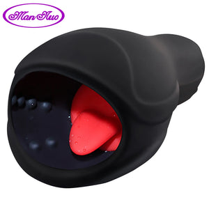 Male Vibrator 6 Modes Tongue Licking Glans Massager